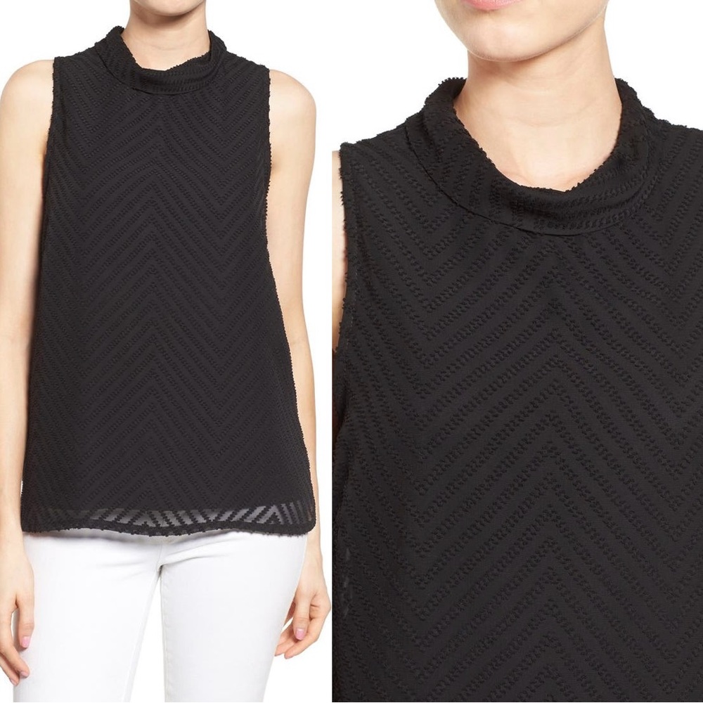 Bobeau Back Zip Tank Top - M